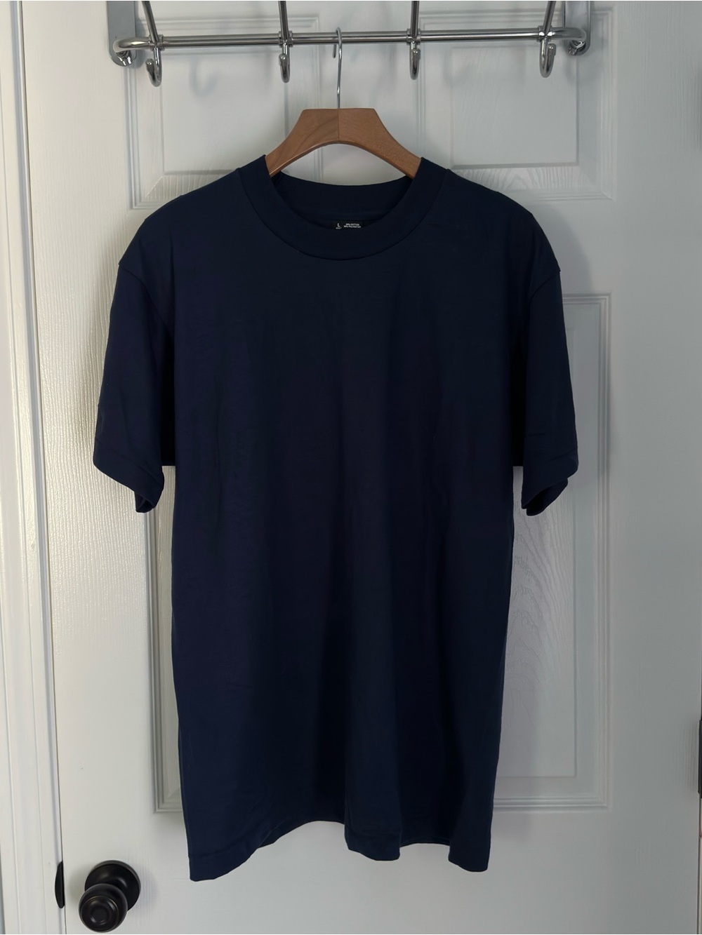 Fruit of the Loom Single Stitch Navy Short Sleeve Crew T-Shirt MADE IN USA